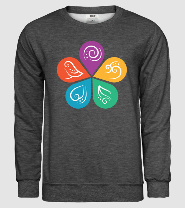 Ayurveda model gri închis pe tricou