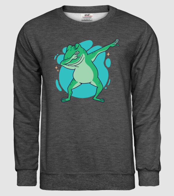 Broască DAB model gri închis pe tricou