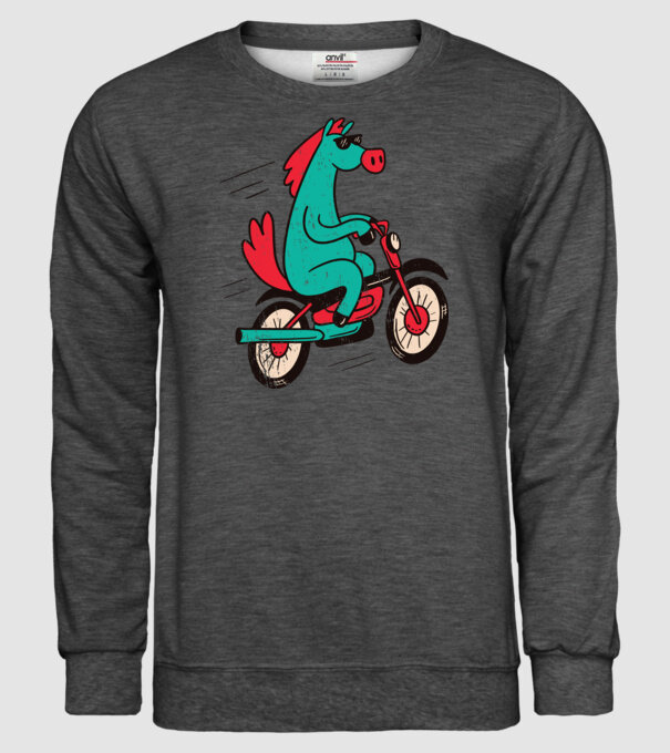 Cal cu bicicletă model gri închis pe tricou