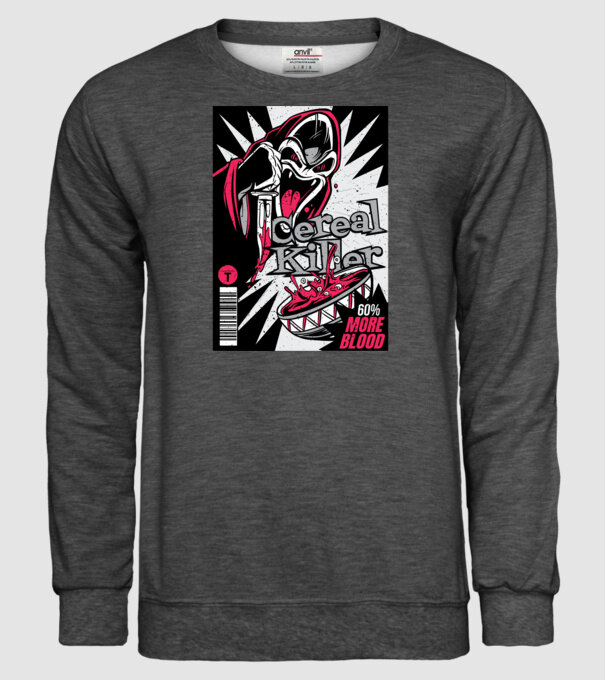 Cereal Killer model gri închis pe tricou