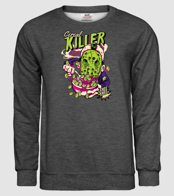 Cereal Killer model gri închis pe tricou