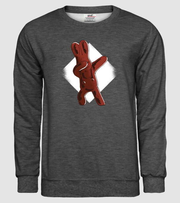 Iepuraș de Ciocolată model gri închis pe tricou