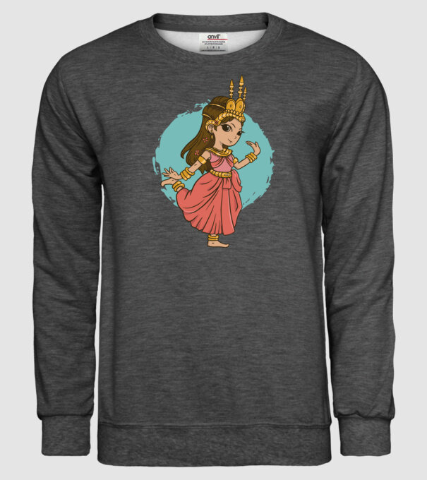 Prințesă drăguță model gri închis pe tricou