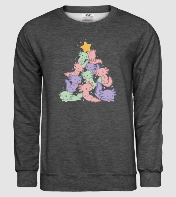 Pom de Crăciun cu monstru drăguț model gri închis pe tricou