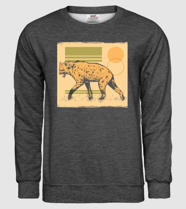 Hienă model gri închis pe tricou