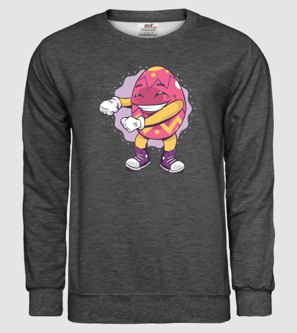 Ouă de Paște DAB model gri închis pe tricou