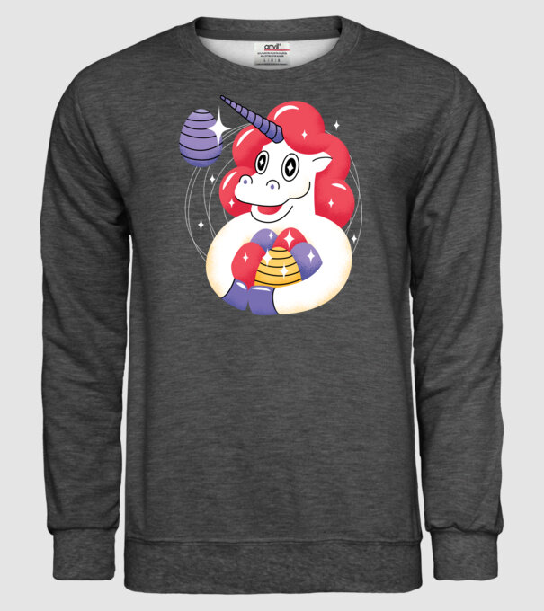 Unicorn de Paște model gri închis pe tricou