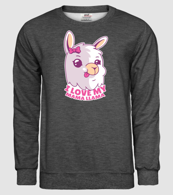 I Love My Papa Llama tricou drăguț cu lamă pentru bunica model gri închis pe tricou