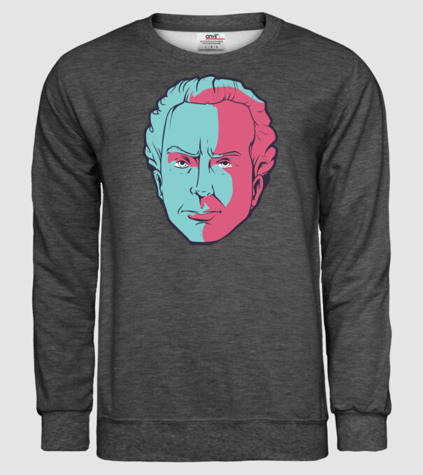 Immanuel Kant model gri închis pe tricou