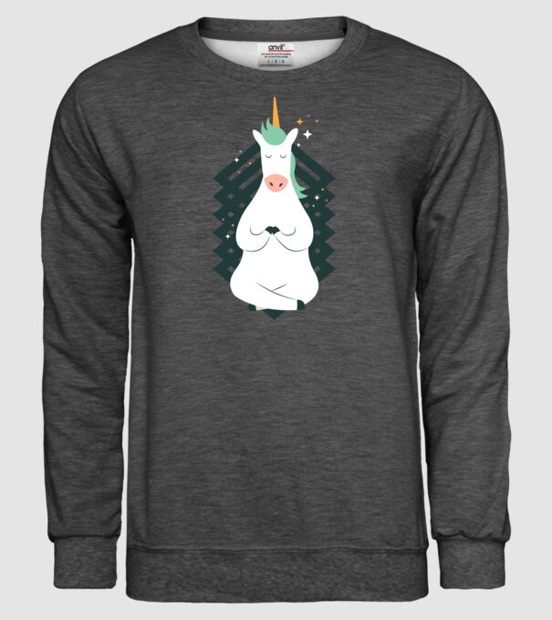 Yoga Unicron model gri închis pe tricou