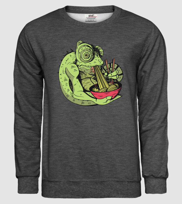 Cameleon cu paste model gri închis pe tricou