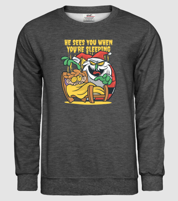 Elf de Crăciun model gri închis pe tricou