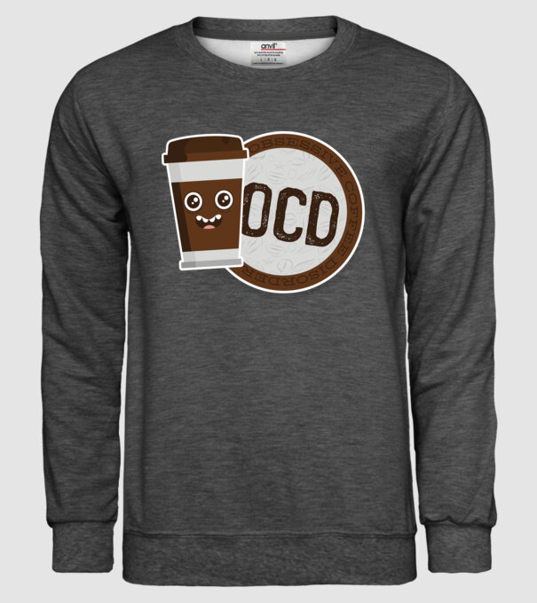 Cafea Dragoste și dependență model gri închis pe tricou