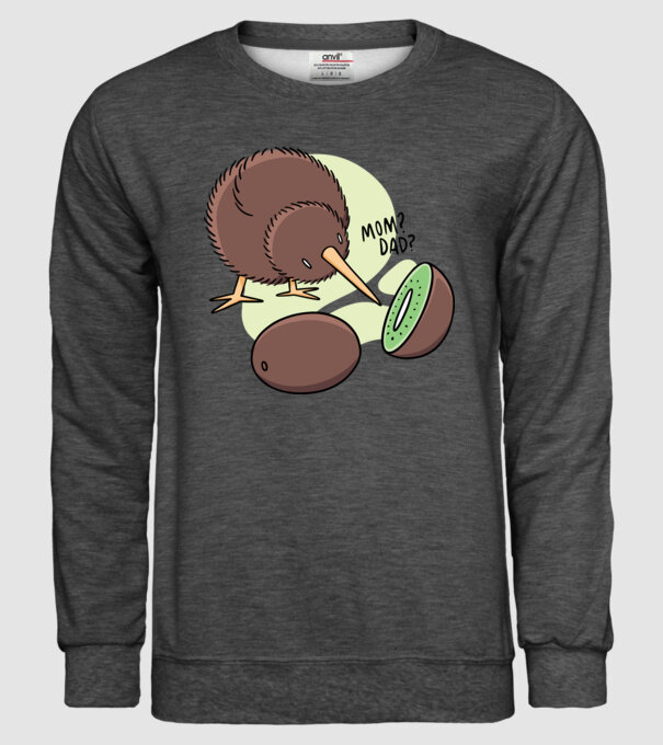 Familie Kiwi model gri închis pe tricou