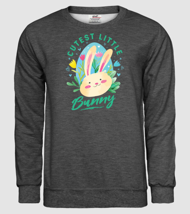 Cel mai dulce iepuraș model gri închis pe tricou