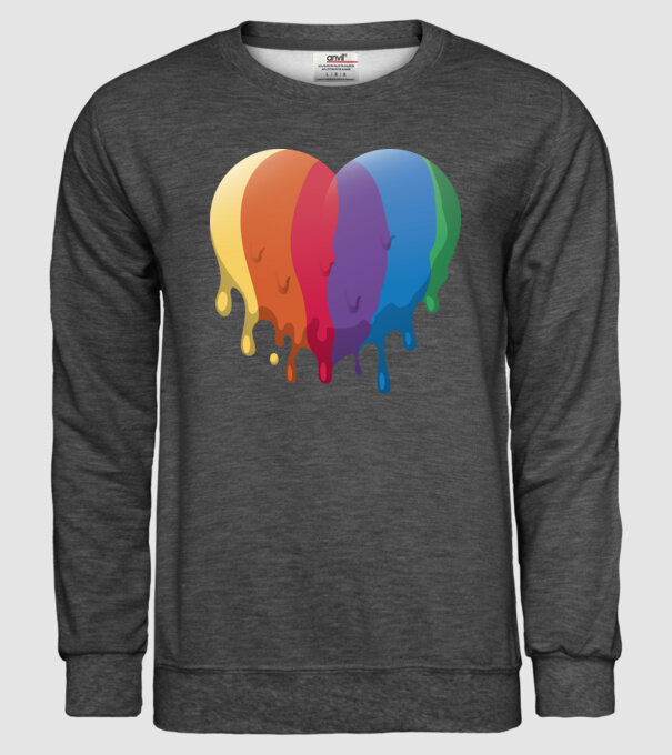LGBTQ Inimă model gri închis pe tricou