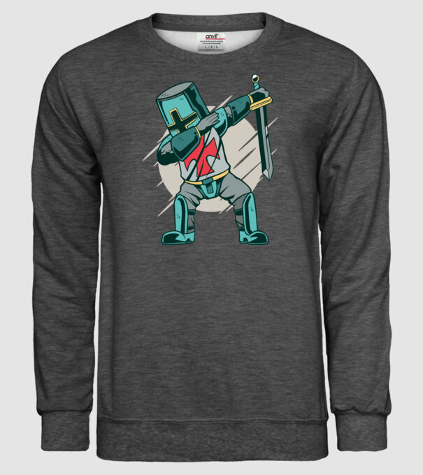 Cavaler DAB model gri închis pe tricou