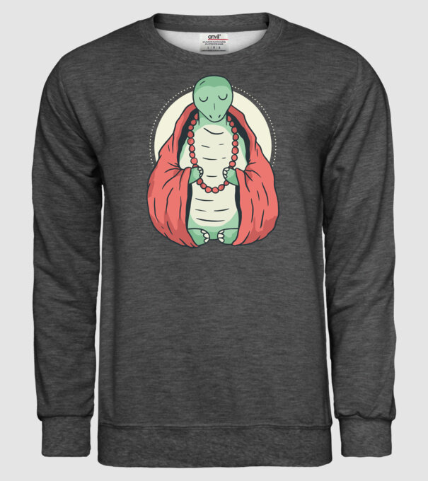 Broasca țestoasă care meditează model gri închis pe tricou