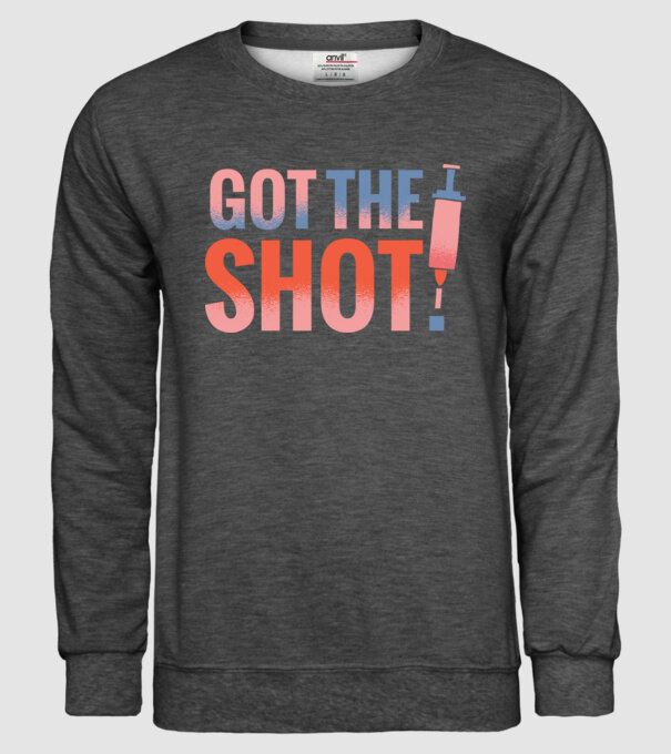 Am fost vaccinat model gri închis pe tricou