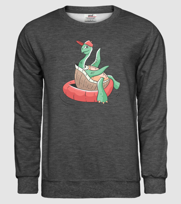 Broască țestoasă cool model gri închis pe tricou