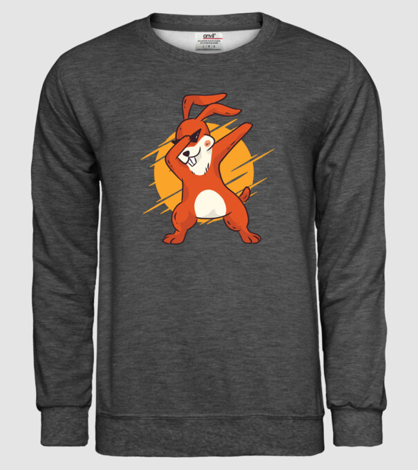Iepuraș DAB model gri închis pe tricou