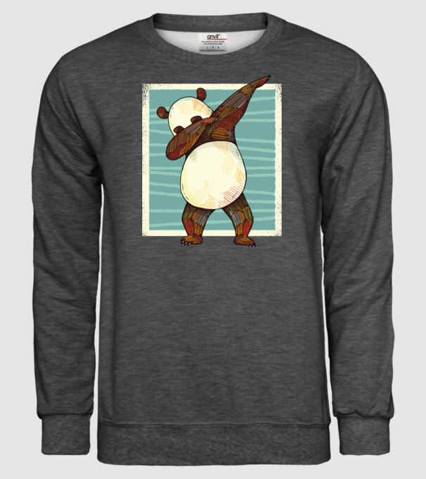 Panda DAB dans model gri închis pe tricou