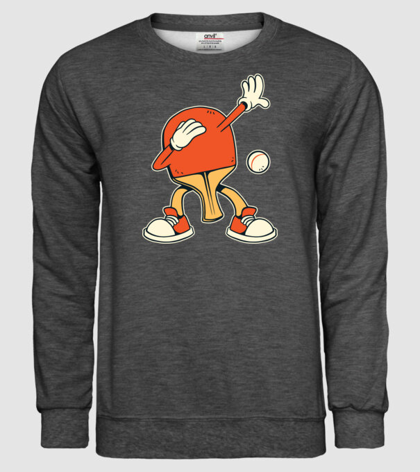 Ping Pong DAB model gri închis pe tricou