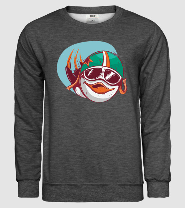 Pinguin Zburător model gri închis pe tricou