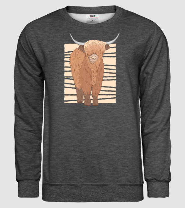 Vită scoțiană model gri închis pe tricou