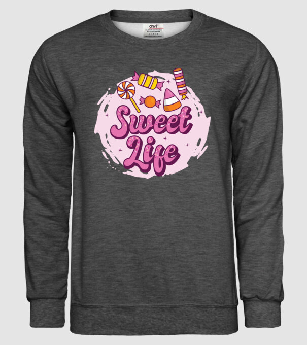 Sweet Life - Viață dulce model gri închis pe tricou