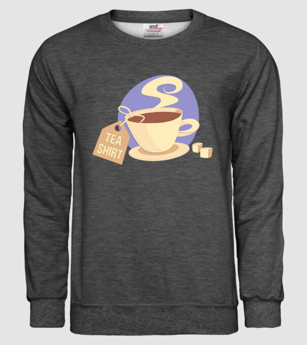 Teashirt model gri închis pe tricou