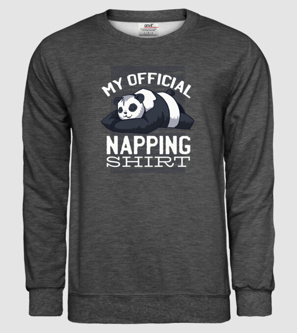 This is my official napping T-shirt, tricou amuzant odihnă model gri închis pe tricou