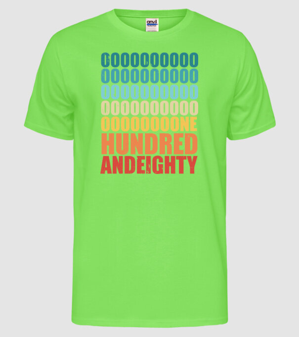 180 Darts Retro model verde neon pe tricou