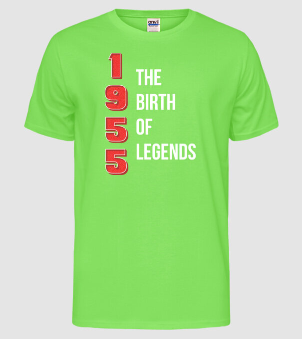 1955 the birth of legends model verde neon pe tricou