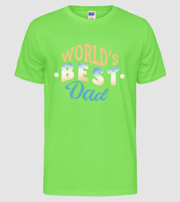 Cel mai bun Tătic din lume model verde neon pe tricou