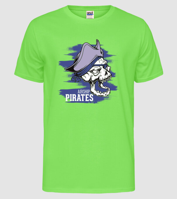 Airship Pirates 2 - Pirat model verde neon pe tricou