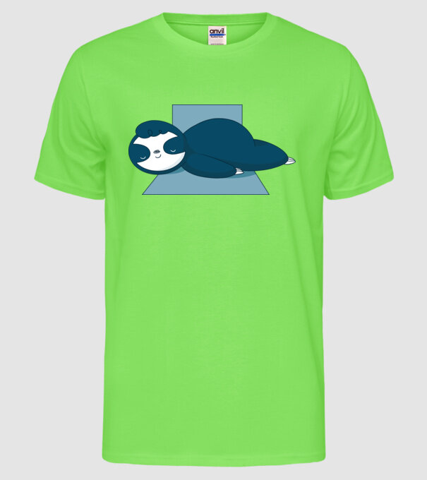 Leneș dormind model verde neon pe tricou