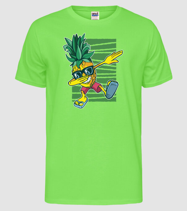 Ananas DAB dans model verde neon pe tricou
