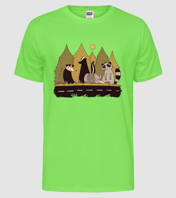 Animals Crossing model verde neon pe tricou