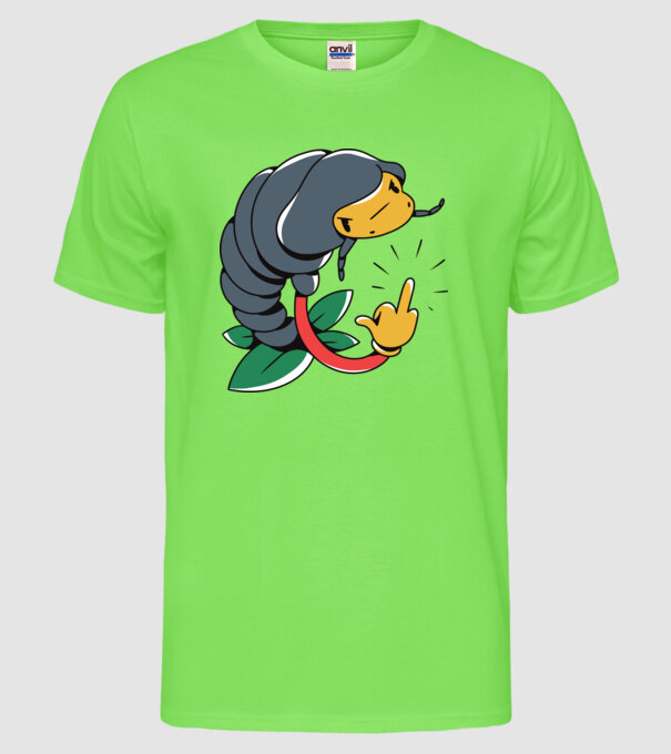 Izopodă model verde neon pe tricou
