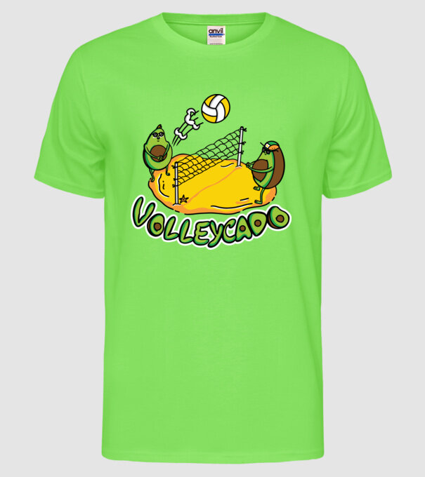 Avocado Volei model verde neon pe tricou