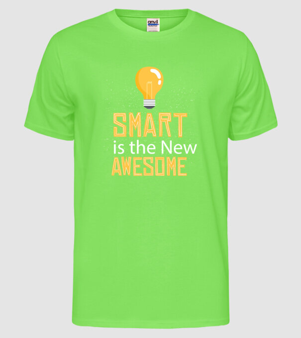 Smart este noul cool model verde neon pe tricou