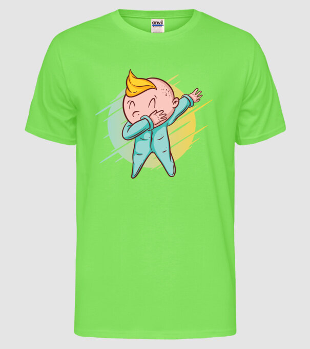 Bebe DAB model verde neon pe tricou
