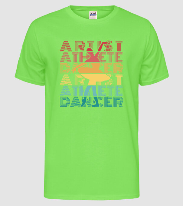 Dansatoare de balet model verde neon pe tricou