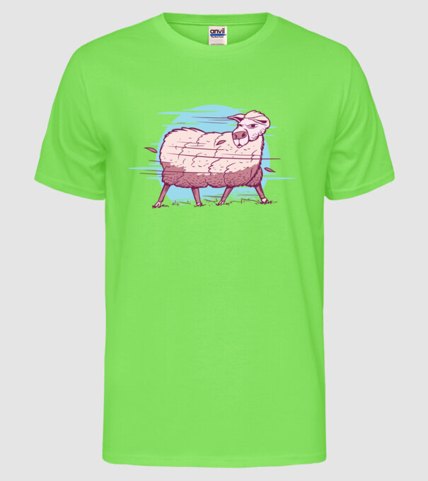 Miel în furtună model verde neon pe tricou