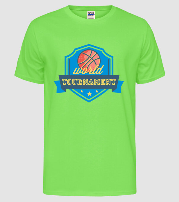 Basketball Tournament model verde neon pe tricou