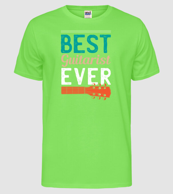 Best Guitarist Ever - Cel mai bun chitarist model verde neon pe tricou