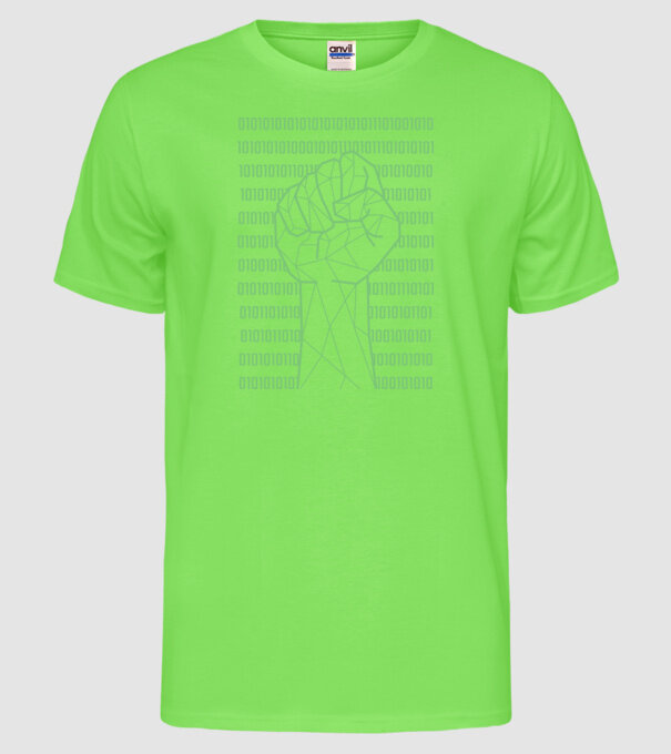 Pumn binar model verde neon pe tricou