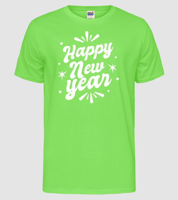 An nou fericit model verde neon pe tricou