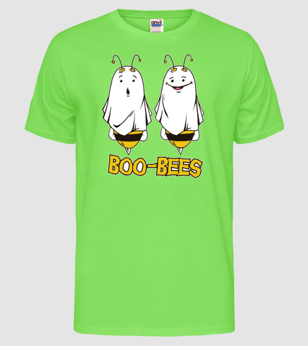 Boo Bees - Albine fantomă Halloween model verde neon pe tricou